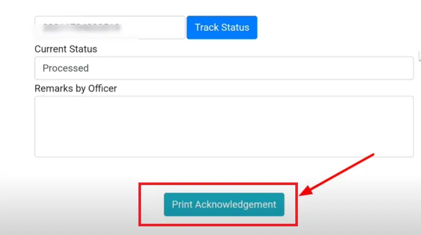 print acknowledgement